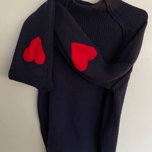 Chicwish Heart and Soul patched knit sweater